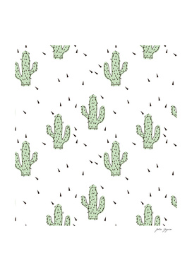 Cactuses abstract modern print simple