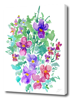 Watercolour Viola Print