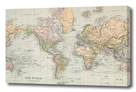Vintage World Map (1892)