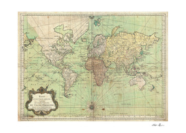 Vintage Map of The World (1778)