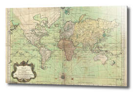 Vintage Map of The World (1778)