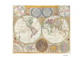 Vintage Map of The World (1794)