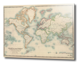 Vintage Map of The World (1911)