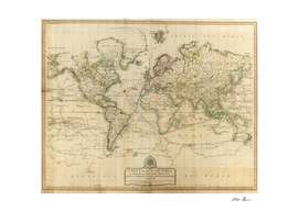 Vintage Map of The World (1800)