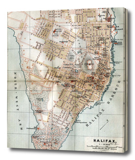 Vintage Map of Halifax Nova Scotia (1890)