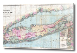 Vintage Map of Long Island NY (1880)