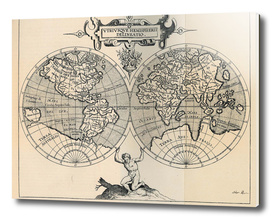 Vintage Map of The World (1598)