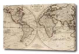 Vintage Map of The World (1795)