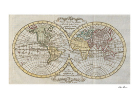 Vintage Map of The World (1795) 2