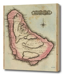 Vintage Map of Barbados (1823)