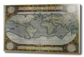 Vintage Map of The World (1595)