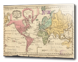 Vintage Map of The World (1760)