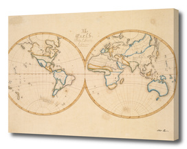 Vintage Map of The World (1821)
