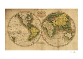 Vintage Map of World (1795) 3