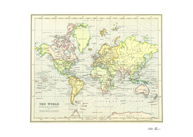 Vintage Map of The World (1899)