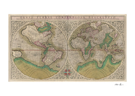 Vintage Map of The World (1607)
