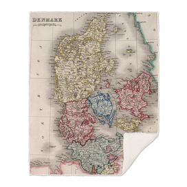 Vintage Map of Denmark (1832)