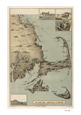 Vintage Map of Cape Cod (1885)