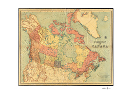 Vintage Map of Canada (1898)