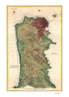 Vintage Map of San Francisco (1869)