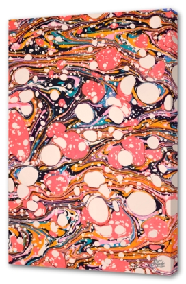 Psychedelic Retro Marbled Paper
