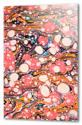 Psychedelic Retro Marbled Paper