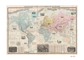 Vintage Map of The World (1859)