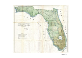 Vintage Map of Florida (1853)