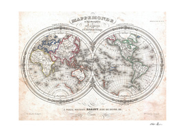 Vintage Map of The World (1848)