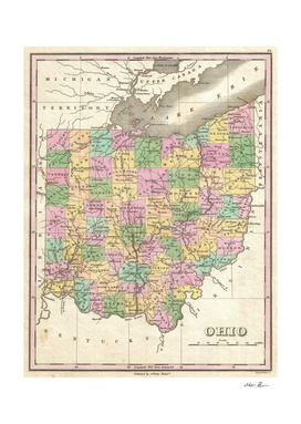 Vintage Map of Ohio (1827)