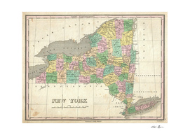 Vintage Map of New York (1827)