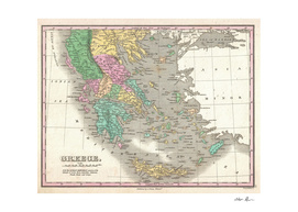 Vintage Map of Greece (1827)