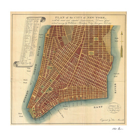 Vintage Map of New York City (1807)