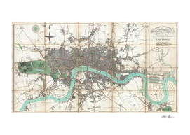 Vintage Map of London England (1806)