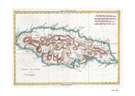 Vintage Map of Jamaica (1780)