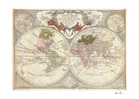 Vintage Map of The World (1775) 3