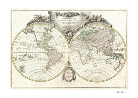 Vintage Map of The World (1775) 4