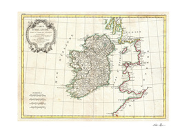 Vintage Map of Ireland (1771)