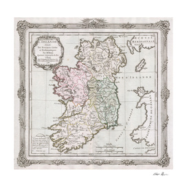 Vintage Map of Ireland (1766)