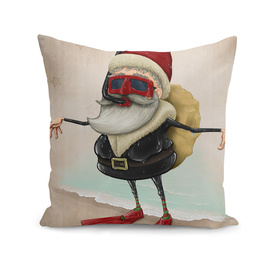 Santa Claus snorkeling