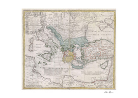 Vintage Map of Greece (1741)