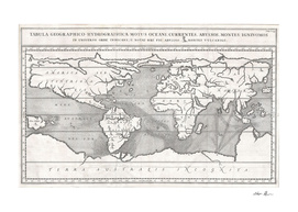 Vintage Map of The World (1665) 2