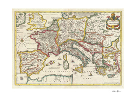Vintage Map of Europe (1657)