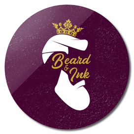 Beard and ink barber logo.