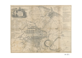 Vintage Map of Edinburgh Scotland (1818)