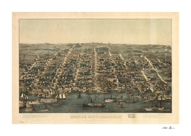 Vintage Pictorial Map of Alexandria Virginia (1863)