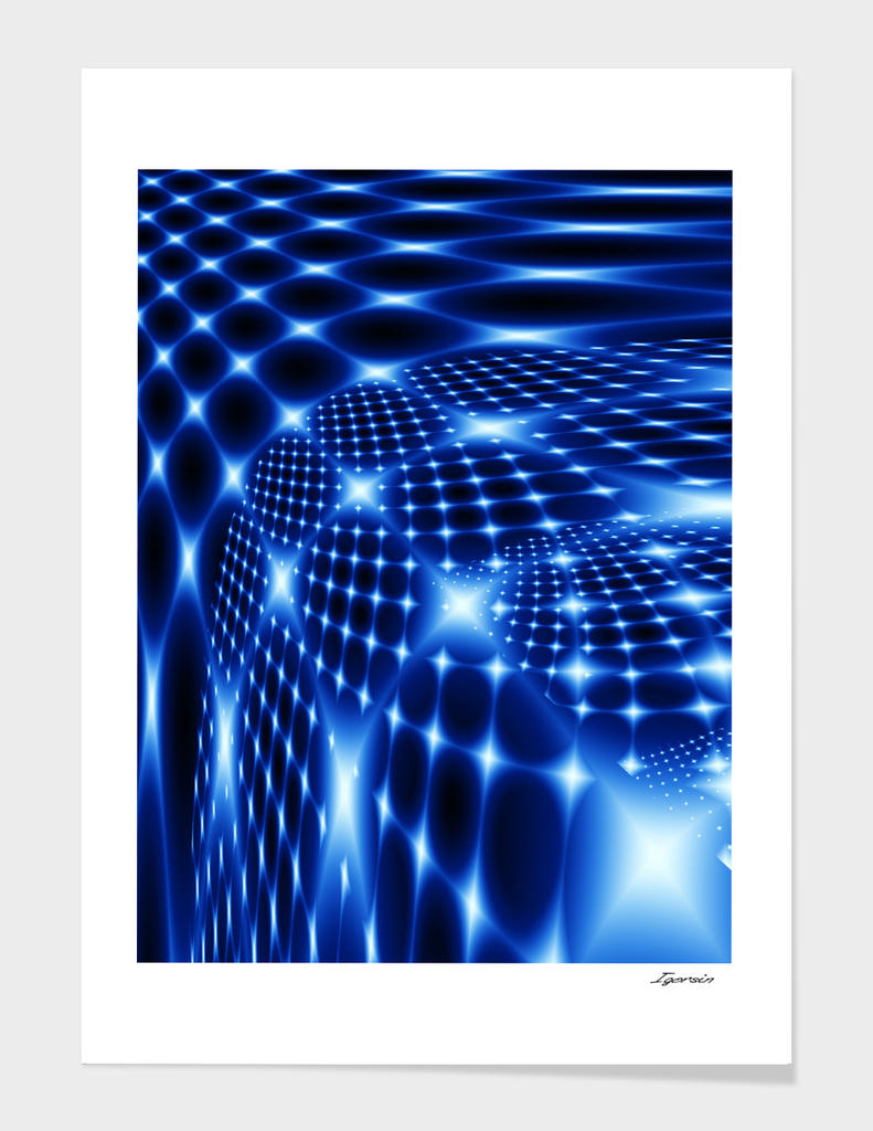 Blue glowing net