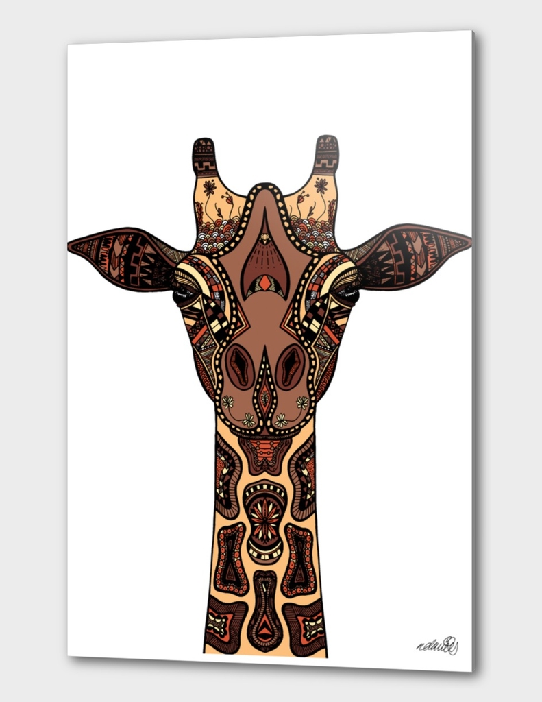 Coloured Giraffe Illustration/Drawing