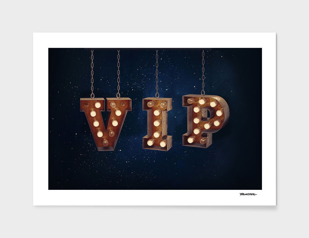 VIP - Very Important Person -  Wall-Art for Hotel-Rooms