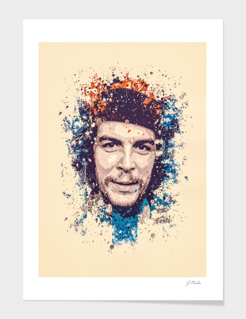 Che Guevara splatter painting